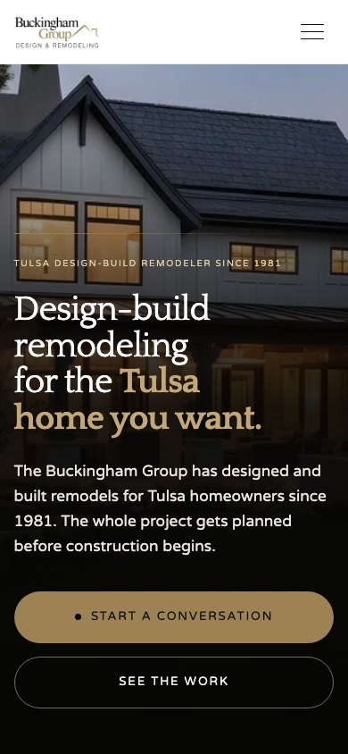 The new homepage on a phone